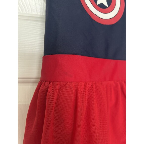 Hanna Andersson Captain American Swimsuit Skirt Size 5 Superhero - Picture 4 of 11